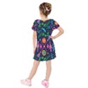 Pattern Nature Design  Kids  Short Sleeve Velvet Dress View2