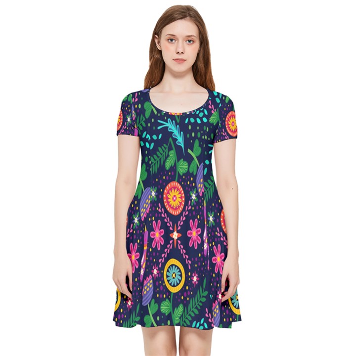 Pattern Nature Design  Inside Out Cap Sleeve Dress