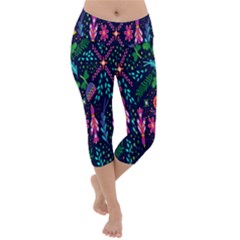 Pattern Nature Design  Lightweight Velour Capri Yoga Leggings by artworkshop