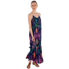 Pattern Nature Design  Cami Maxi Ruffle Chiffon Dress by artworkshop