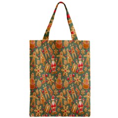 Pattern Seamless Gingerbread Christmas Decorative Zipper Classic Tote Bag by artworkshop