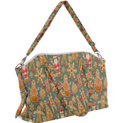 Pattern Seamless Gingerbread Christmas Decorative Canvas Crossbody Bag by artworkshop