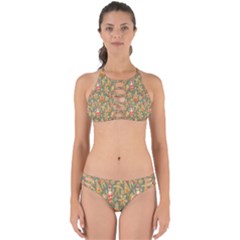 Pattern Seamless Gingerbread Christmas Decorative Perfectly Cut Out Bikini Set by artworkshop