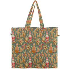 Pattern Seamless Gingerbread Christmas Decorative Canvas Travel Bag by artworkshop