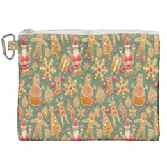 Pattern Seamless Gingerbread Christmas Decorative Canvas Cosmetic Bag (xxl) by artworkshop