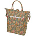 Pattern Seamless Gingerbread Christmas Decorative Buckle Top Tote Bag View2