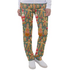 Pattern Seamless Gingerbread Christmas Decorative Women s Casual Pants by artworkshop