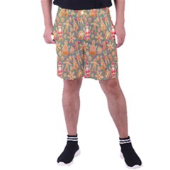 Pattern Seamless Gingerbread Christmas Decorative Men s Pocket Shorts by artworkshop