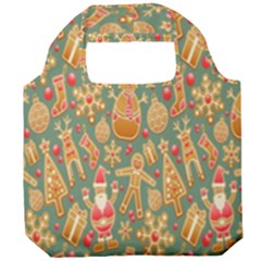 Pattern Seamless Gingerbread Christmas Decorative Foldable Grocery Recycle Bag by artworkshop