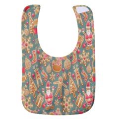 Pattern Seamless Gingerbread Christmas Decorative Baby Bib by artworkshop