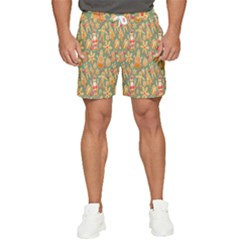 Pattern Seamless Gingerbread Christmas Decorative Men s Runner Shorts by artworkshop