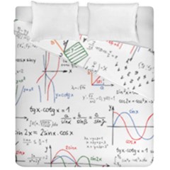 Math Formula Pattern Duvet Cover Double Side (california King Size) by Wegoenart