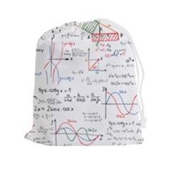 Math Formula Pattern Drawstring Pouch (2xl) by Wegoenart