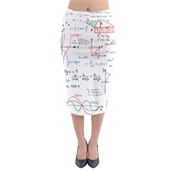 Math Formula Pattern Midi Pencil Skirt by Wegoenart