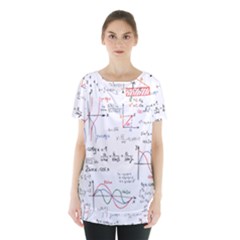 Math Formula Pattern Skirt Hem Sports Top by Wegoenart