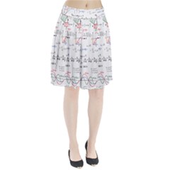 Math Formula Pattern Pleated Skirt by Wegoenart