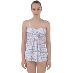 Math Formula Pattern Babydoll Tankini Set by Wegoenart