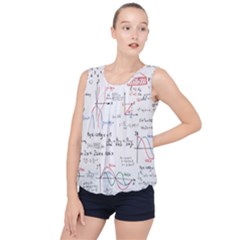 Math Formula Pattern Bubble Hem Chiffon Tank Top by Wegoenart