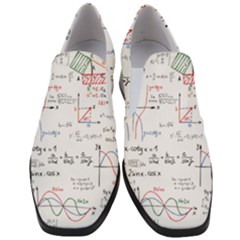 Math Formula Pattern Women Slip On Heel Loafers by Wegoenart