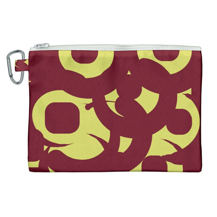 Illustration Art Pattern Design Painting- Canvas Cosmetic Bag (XL)