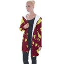 Illustration Art Pattern Design Painting- Longline Hooded Cardigan View1