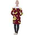 Illustration Art Pattern Design Painting- Longline Hooded Cardigan View2