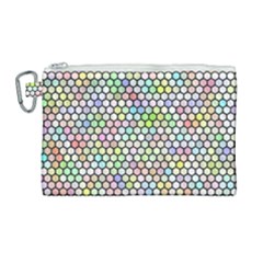 Honeycomb Art Pattern Design Background Canvas Cosmetic Bag (large) by Wegoenart