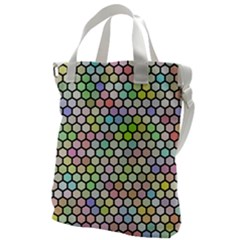 Honeycomb Art Pattern Design Background Canvas Messenger Bag by Wegoenart