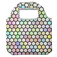 Honeycomb Art Pattern Design Background Premium Foldable Grocery Recycle Bag by Wegoenart