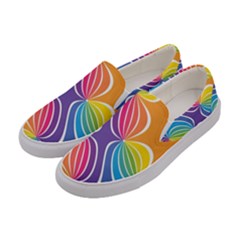 Illustration Abstract Background Pattern Rainbow Color Women s Canvas Slip Ons by Wegoenart