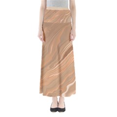 Abstract Marble Effect Earth Stone Texture Full Length Maxi Skirt by Wegoenart