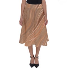 Abstract Marble Effect Earth Stone Texture Perfect Length Midi Skirt by Wegoenart