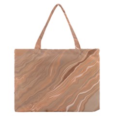 Abstract Marble Effect Earth Stone Texture Zipper Medium Tote Bag by Wegoenart