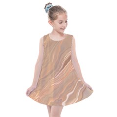 Abstract Marble Effect Earth Stone Texture Kids  Summer Dress by Wegoenart