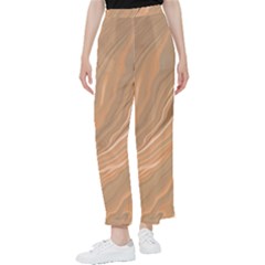 Abstract Marble Effect Earth Stone Texture Women s Pants  by Wegoenart