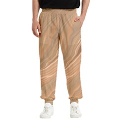 Abstract Marble Effect Earth Stone Texture Men s Elastic Waist Pants by Wegoenart