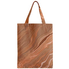 Abstract Marble Effect Earth Stone Texture Zipper Classic Tote Bag by Wegoenart