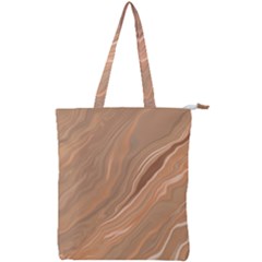 Abstract Marble Effect Earth Stone Texture Double Zip Up Tote Bag by Wegoenart