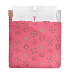 Pink Art Pattern Design Geometric Duvet Cover Double Side (full/ Double Size) by Wegoenart