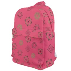 Pink Art Pattern Design Geometric Classic Backpack by Wegoenart