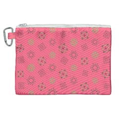 Pink Art Pattern Design Geometric Canvas Cosmetic Bag (xl) by Wegoenart