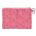 Pink Art Pattern Design Geometric Canvas Cosmetic Bag (XL) View2