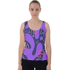 Abstract Background Shape Shapes Velvet Tank Top