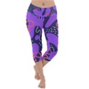 Abstract Background Shape Shapes Lightweight Velour Capri Yoga Leggings View1