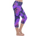 Abstract Background Shape Shapes Lightweight Velour Capri Yoga Leggings View3