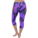 Abstract Background Shape Shapes Lightweight Velour Capri Yoga Leggings View4