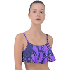 Abstract Background Shape Shapes Frill Bikini Top by Wegoenart