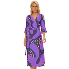 Abstract Background Shape Shapes Midsummer Wrap Dress by Wegoenart