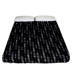 Illustration  Dots Dot Geometric Pattern Digital Art Fitted Sheet (queen Size) by Wegoenart