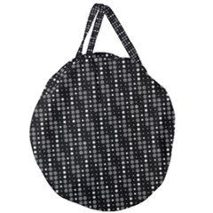 Illustration  Dots Dot Geometric Pattern Digital Art Giant Round Zipper Tote by Wegoenart